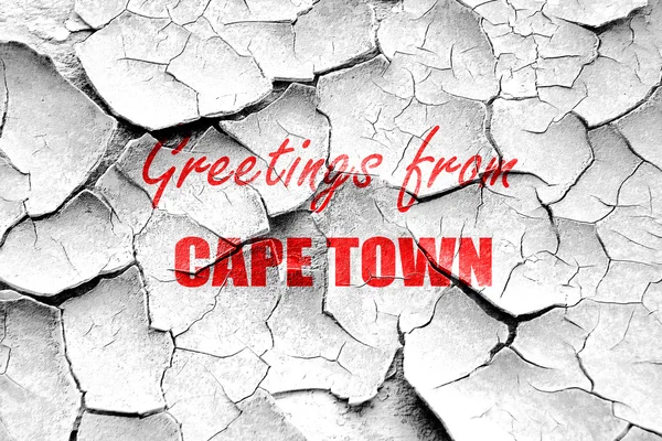 Grunge cracked Saluti da Cape Town — Foto Stock