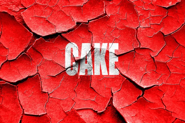 Grunge cracking Delizioso segno torta — Foto Stock