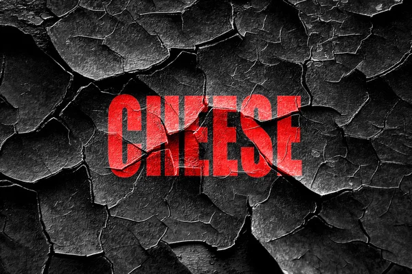 Grunge agrietado Delicioso signo de queso — Foto de Stock