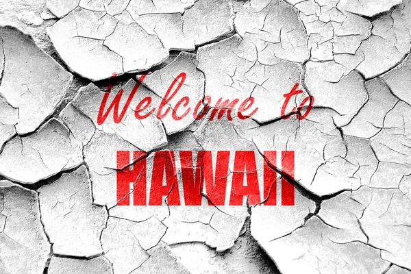 Grunge fissuré Bienvenue à Hawaï — Photo