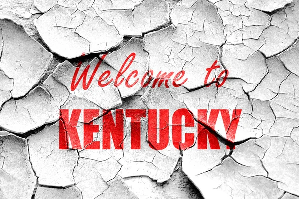 Grunge fissuré Bienvenue au Kentucky — Photo