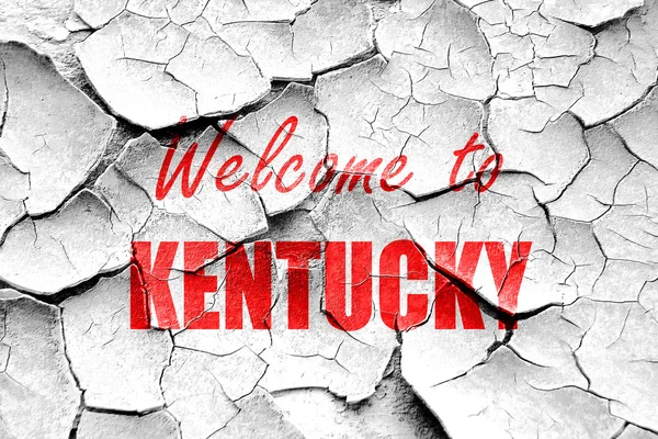 Grunge agrietado Bienvenido a kentucky —  Fotos de Stock