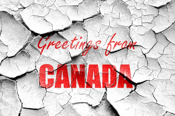 Grunge rachado Saudações do Canadá — Fotografia de Stock