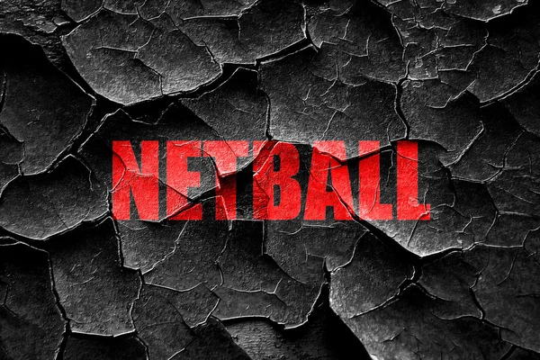 Grunge gebarsten netbal teken achtergrond — Stockfoto