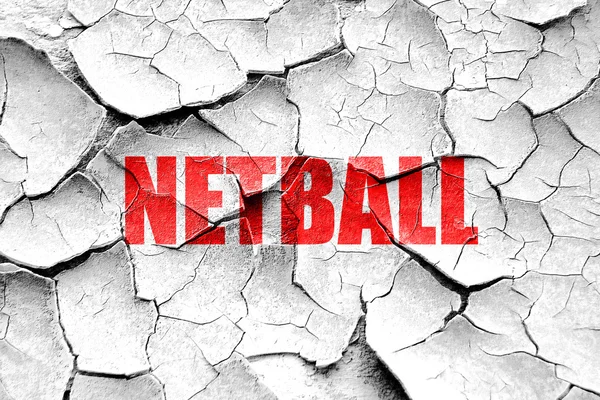 Grunge cracked netball sign background — Stock Photo, Image