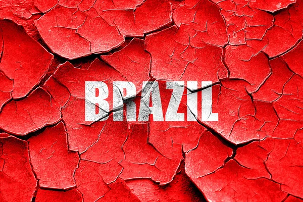 Grunge gebarsten groeten uit Brazilië — Stockfoto