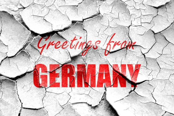Grunge ραγισμένα Χαιρετίσματα από τη Γερμανία — Φωτογραφία Αρχείου