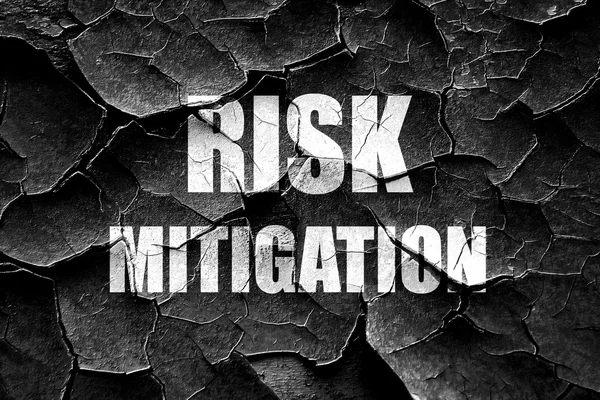 Grunge cracked Risk mitigation sign — Stock Photo, Image