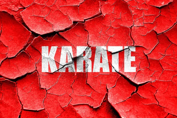 Grunge gebarsten karate teken achtergrond — Stockfoto