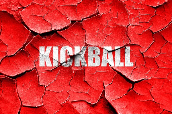 Grunge agrietado kickball signo de fondo — Foto de Stock