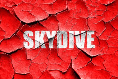 Kırık grunge skydive işareti arka plan