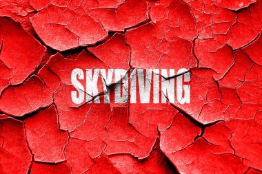 Kırık grunge paraşütle atlama işareti arka plan