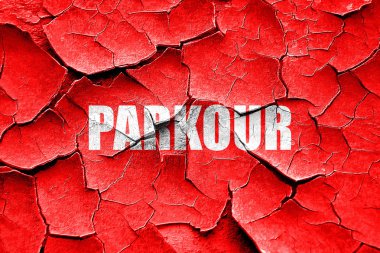 Grunge parkour işareti arka plan kırık