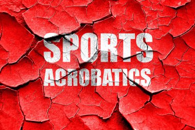 Grunge kırık spor akrobasi işareti arka plan