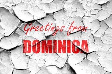 Grunge Dominika selamlar kırık