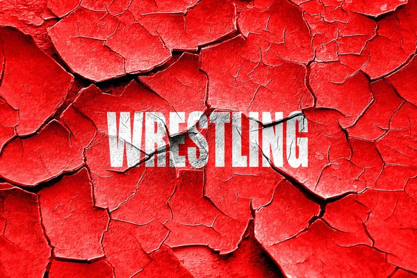 Grunge rachado wrestling sinal fundo — Fotografia de Stock