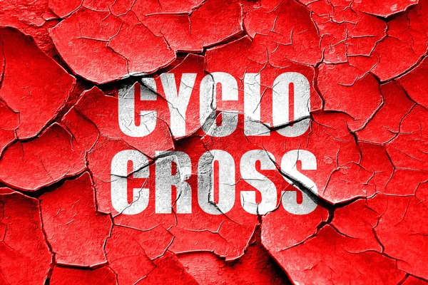 Grunge gebarsten cyclo cross teken achtergrond — Stockfoto