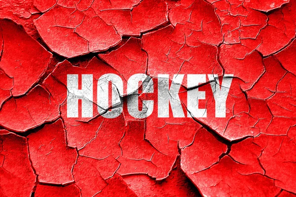Grunge geknackt Hockey Zeichen Hintergrund — Stockfoto