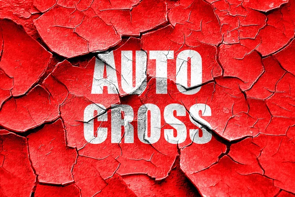 Grunge knäckt auto kors tecken bakgrund — Stockfoto