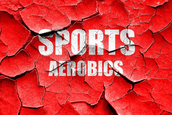 Grunge cracked sports aerobics sign background — Stock Photo, Image