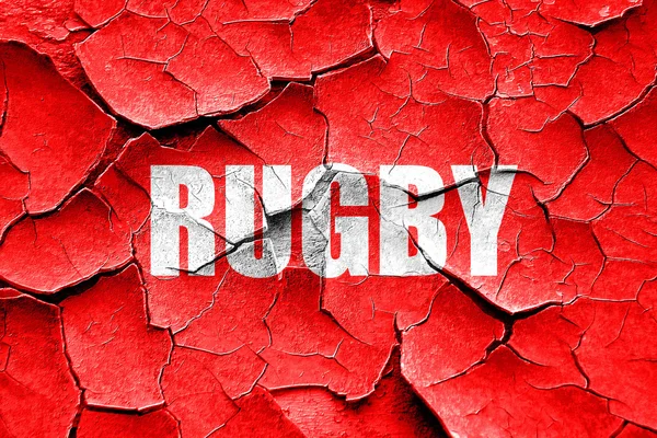 Grunge gebarsten rugby teken achtergrond — Stockfoto