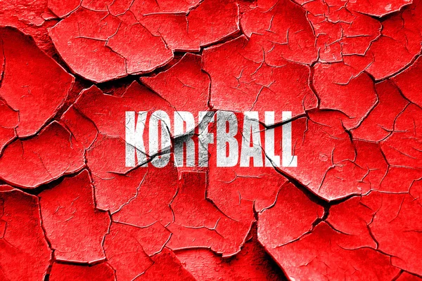 Grunge agrietado korfball signo fondo — Foto de Stock