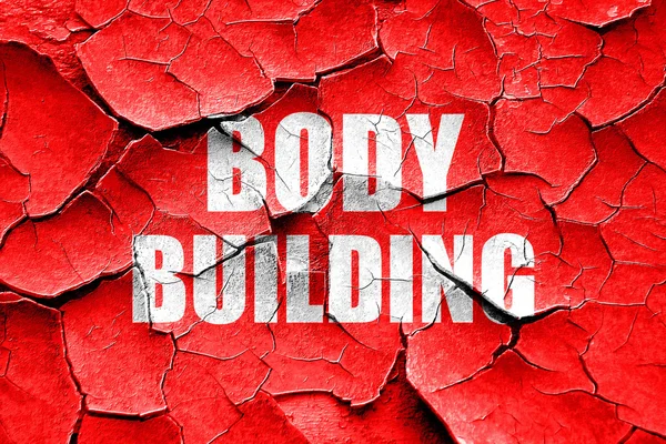 Grunge knäckt bodybuilding tecken bakgrund — Stockfoto