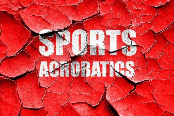 Grunge cracked sports acrobatics sign background — Stock Photo, Image