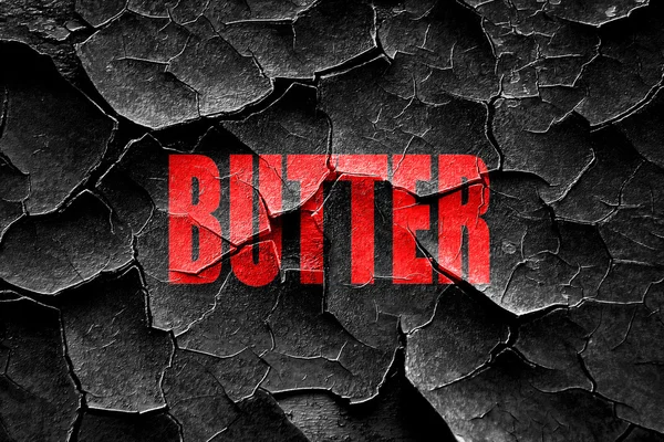 Grunge gebarsten heerlijke boter teken — Stockfoto