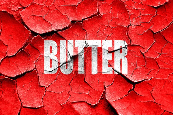 Grunge gebarsten heerlijke boter teken — Stockfoto