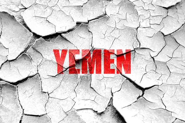 Grunge knackte Grüße aus dem Jemen — Stockfoto