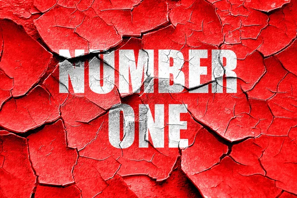 Grunge cracked number one sign — Stock Photo, Image