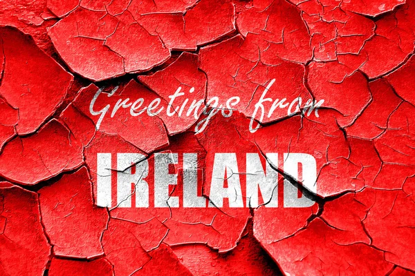 Grunge knackte Grüße aus Irland — Stockfoto
