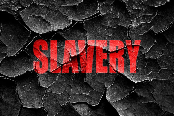 Grunge knackt Sklaverei Zeichen Hintergrund — Stockfoto