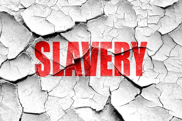 Grunge knackt Sklaverei Zeichen Hintergrund — Stockfoto