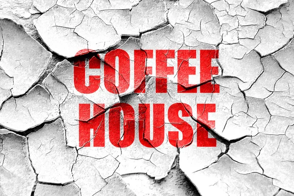 Grunge cracked Coffee house sign — Stock Photo, Image