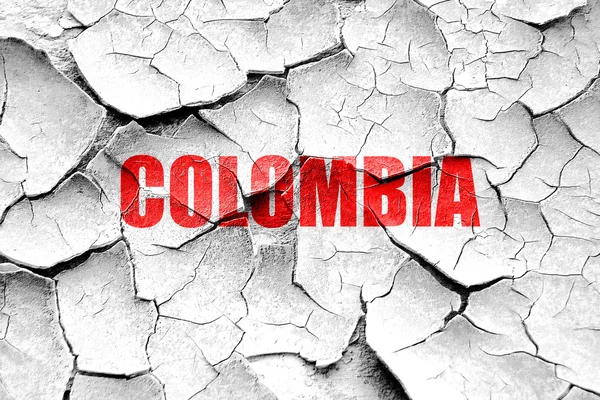 Grunge knäckt hälsningar från colombia — Stockfoto