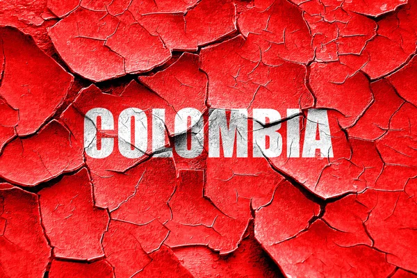 Grunge rachado Saudações da colômbia — Fotografia de Stock