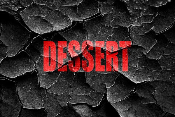 Grunge cracking delizioso dessert segno — Foto Stock