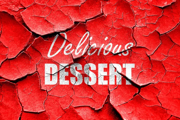 Grunge gebarsten heerlijk dessert bord — Stockfoto
