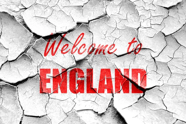 Grunge geknackt Willkommen in England — Stockfoto