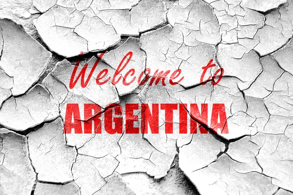 Grunge fissuré Bienvenue à argentine — Photo