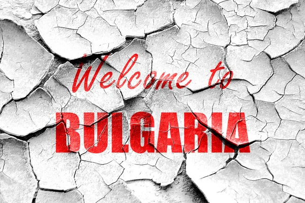 Grunge agrietado Bienvenido a bulgaria — Foto de Stock