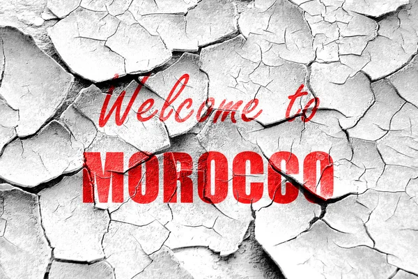 Grunge agrietado Bienvenido a morocco —  Fotos de Stock