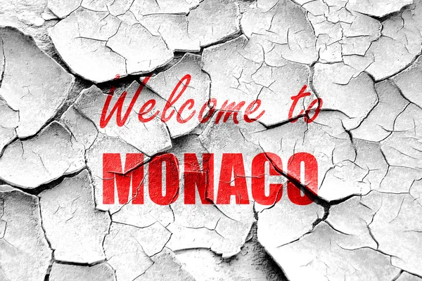 Grunge ραγισμένα καλωσόρισμα στο Μονακό — Φωτογραφία Αρχείου