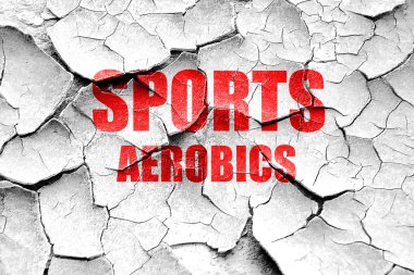 Grunge kırık spor aerobik işareti arka plan