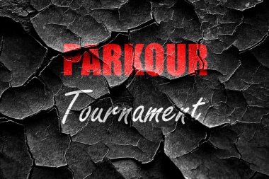 Grunge parkour işareti arka plan kırık