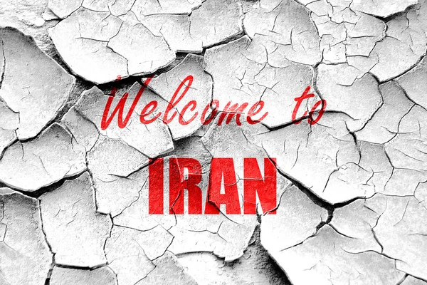 Ilustracja krakowanych Zapraszamy do Iranu — Zdjęcie stockowe