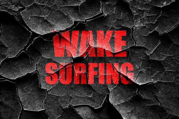 Ilustracja krakowanych obudzić surfing tło znak — Zdjęcie stockowe