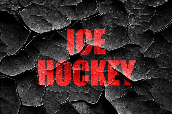 Grunge knackte Eishockey-Schild — Stockfoto